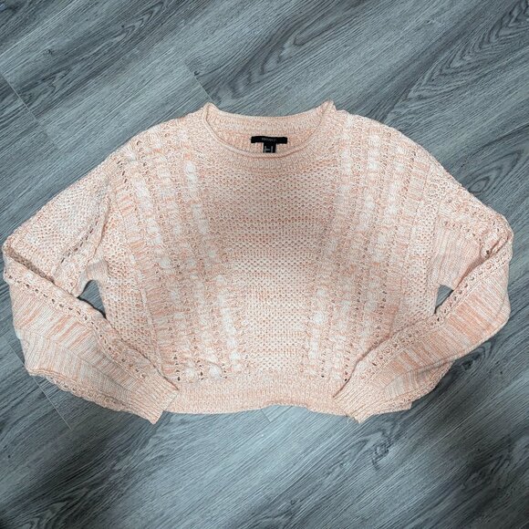 Forever 21 Tops - Forever 21 Size Small Pink Cropped Sweatshirt